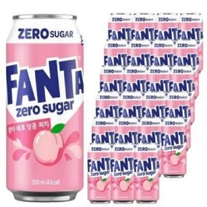 환타제로 상큼 피치 캔350ml 24개 복숭아환타 피치맛탄산음료 탄산음료수 과즙탄산 복숭아