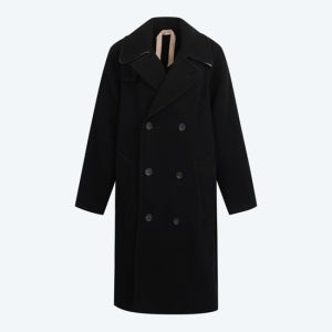 [넘버투애니원][N21]더블 울 롱 코트(N2CAW25002BKX)