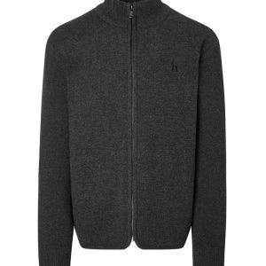 [헤지스 남성] 차콜그레이 울 패딩 집업 가디건 HZSW5D334CG