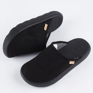 휠라 [하프클럽]휠라 드리프터 튜브 스웨이드 방한 슬리퍼 블랙 1SM01967E