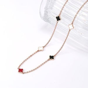 14K 18K 비쥬팝 클로버 에나멜 목걸이 69997