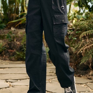 [1차완판/재입고] 여성 와샤 카고 와이드핏 팬츠 블랙_CHE2WPT5648BK