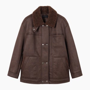 [시슬리]2025 WINTER 더블 페이크 레더 무스탕 SALE33561BR