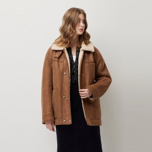 [시슬리]2025 WINTER [기은세/이주빈 PICK] 더블 페이크 레더 무스탕 SALE33561CA