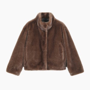 [시슬리]2025 WINTER ★이주빈 착용★ 하이넥 페이크 퍼 점퍼 SALE35561BR