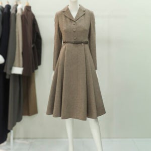 라인 N737 벨티드 카라 플레어 원피스(NVOPPL9900) 모다아울렛 대구점