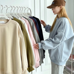 [색감맛집🌈/프리미엄👑] 컬러탄탄절개박시맨투맨티(28차 재입고)