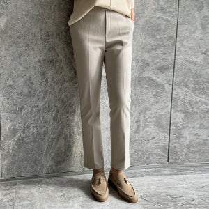 윈터 플럼 밴딩 슬랙스