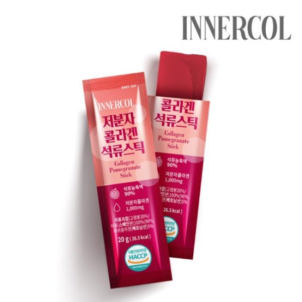 <b>이너콜</b> <b>이너콜 저분자콜라겐 석류</b>젤리 <b>스틱</b> 1세트(20g x 15개입)