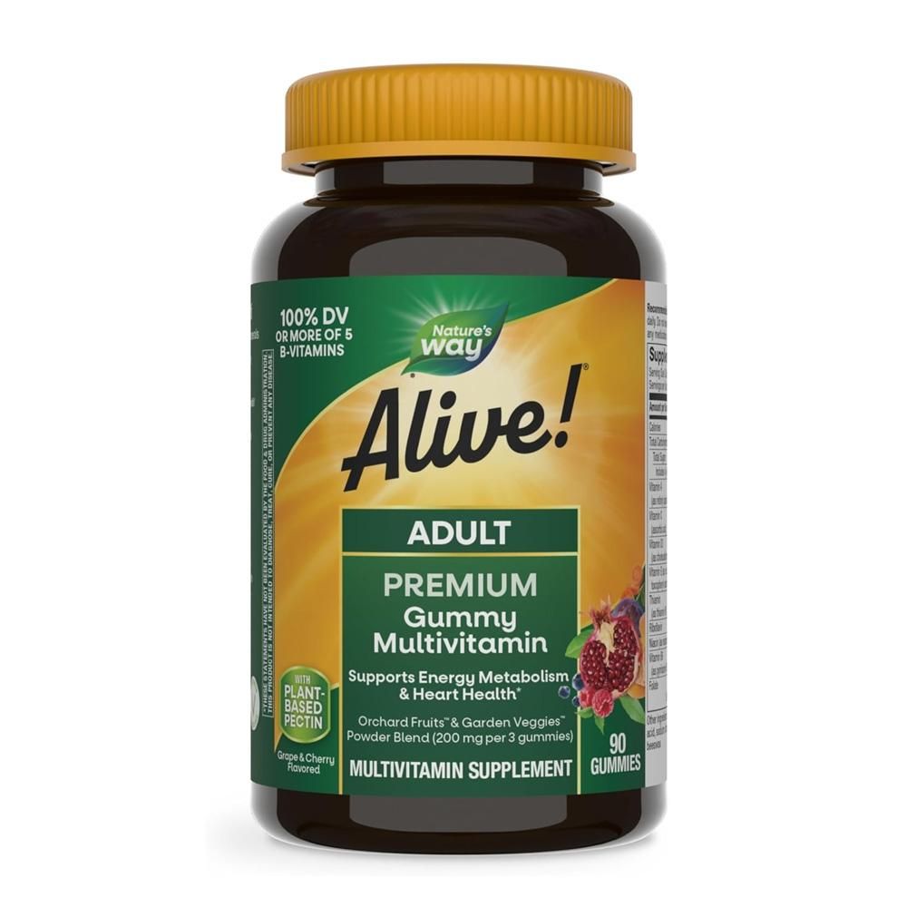 <b>얼라이브</b> <b>얼라이브 어덜트</b> 프리미엄 <b>구미 멀티비타민</b> 그레이프 앤 체리 맛  90