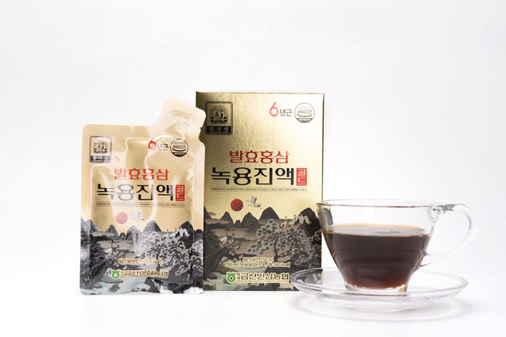 삼지원 삼지원 발효홍삼 녹용진액 골드 6년근홍삼 녹용농축액 <b>백제금산인삼농협</b> 50ml 40포