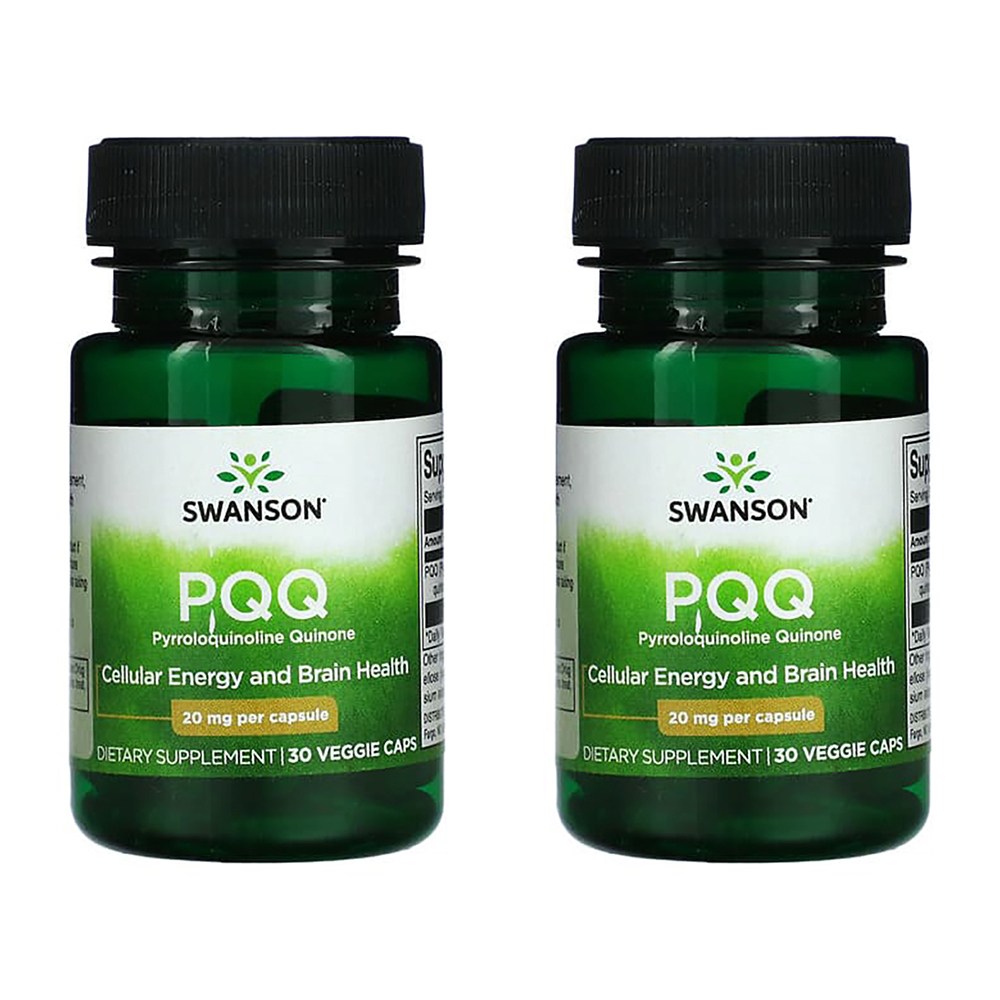 스완슨 <b>PQQ 피롤로퀴놀린 퀴논</b> 셀룰라 20mg 30베지캡슐 x 2개