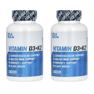 <b>에볼루션뉴트리션</b> 이볼루션 <b>비타민</b> D3 <b>K2</b> 60 캡슐 2개
