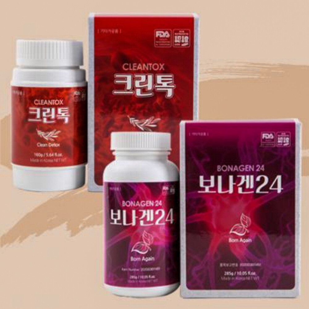 크린톡 효소 160g x 보나겐24 285g 2종세트 <b>아셀월드</b> 크린톡