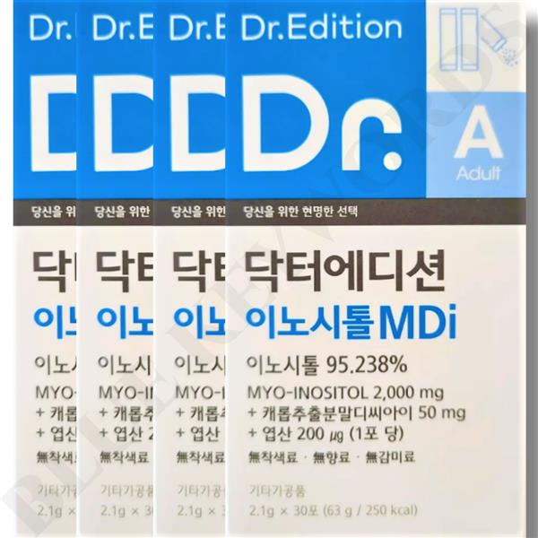 닥터에디션 <b>닥터에디션 이노시톨 MDi</b> 엽산 2.1g x 30포 x 4박스 4개월분