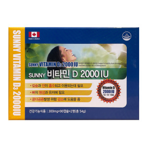 내추럴라이프뉴트리션 (주)<b>피디에이치아이엔씨</b> SUNNY <b>비타민</b>D 2000IU 90캡슐 x 2병