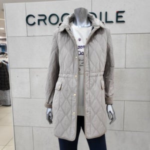 크로커다일레이디 다이아 퀄팅 패딩코트 CLEWPD209-BEBP