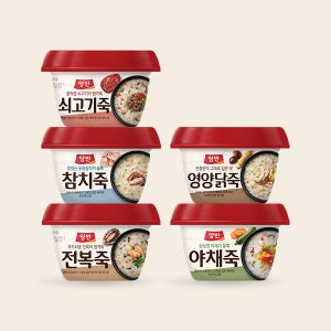 [2주 아침해결] 동원 전복죽287g + 쇠고기죽 287g + 야채죽 287g + 참치죽 285g + 영양닭죽 285g 3개씩 총 15개