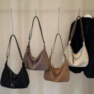 |CCB40AD|여성용 클래식 스웨이드 호보 스타일 숄더 크로스백