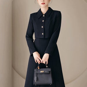 [클래식무드/하객룩추천]라미엘 레이어드 자켓 트위드 원피스[단독특가]