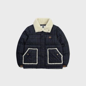 [코닥어패럴] 브라우니 클래식 체크 다운 자켓 NAVY