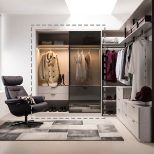 덴버 드레스룸 1600 슬라이딩장 -  서랍형B(2색택1)