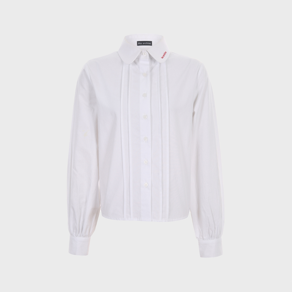 [더블에스씨 아카이브] Round collar pintuck blouse 002