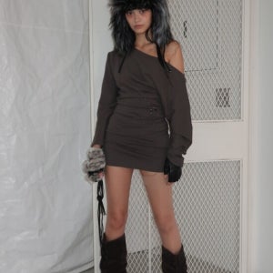 비엔프롬 Studded Sleeve Dress