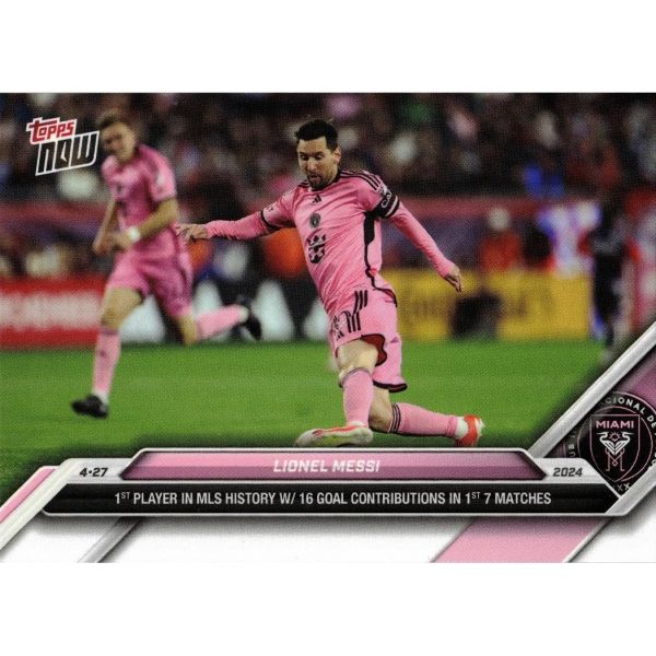 2024 탑스 MLS 현재 43 리오넬 메시 축구 카드 인터 마이애미 단 2990장만 제작됨