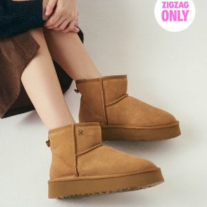 [솔트앤초콜릿] [단독] 소가죽 숏 어그부츠 412246024 (4cm/2colors)