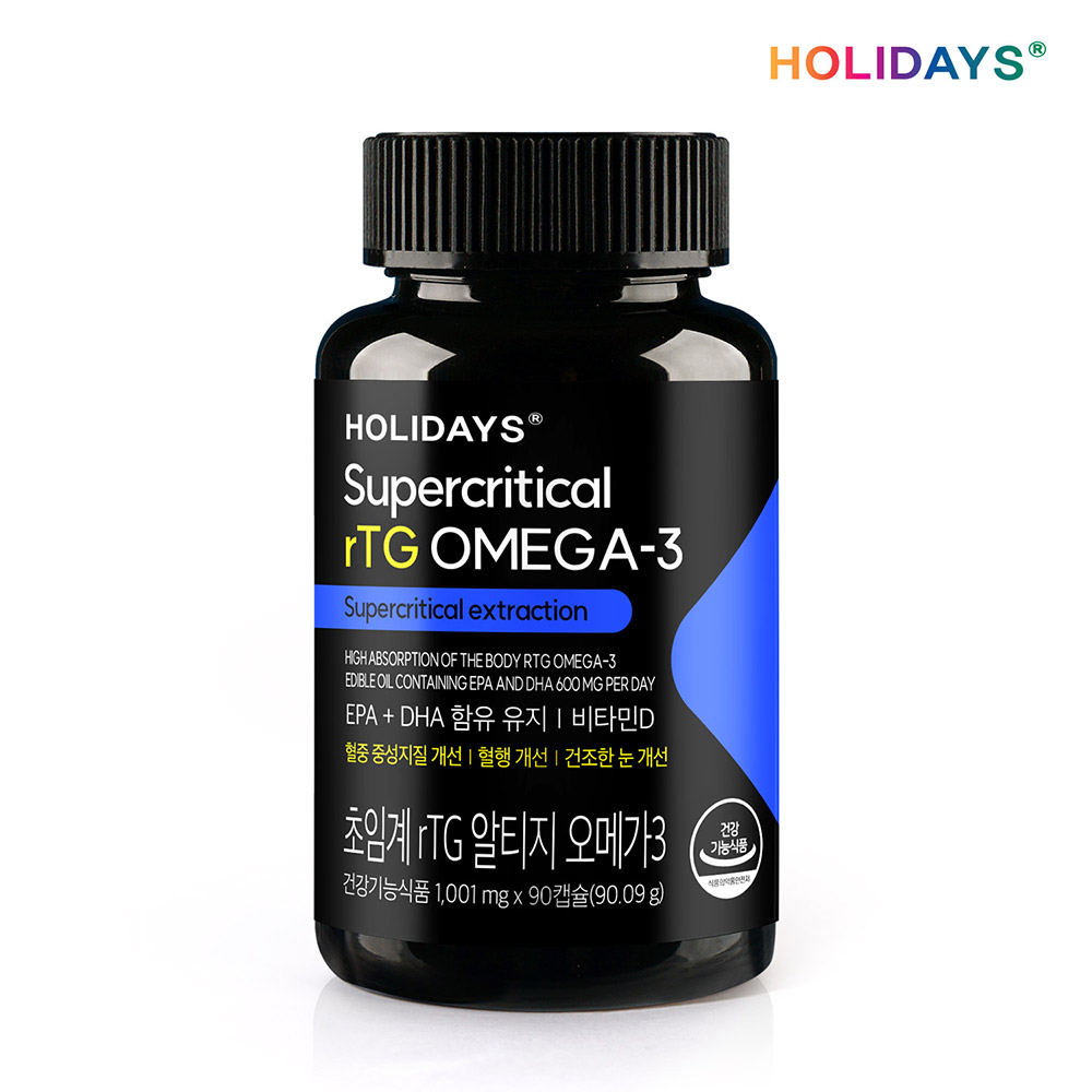 <b>홀리데이즈</b> 초임계 rTG <b>오메가3</b> 90.09g  90정  1개