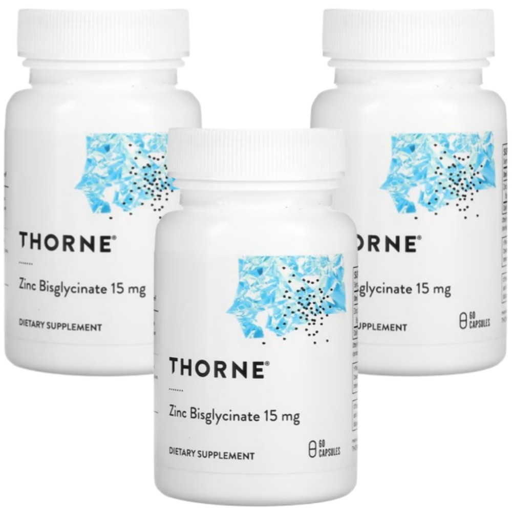 쏜리서치 <b>징크</b> 비스글리시네이트 <b>15</b>mg 소프트젤 캡슐 3개 60정