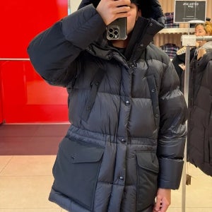 버버리 후드 후디드 구스 패딩 다운 자켓 점퍼 LINDFORD BLACK 80733061 80438451