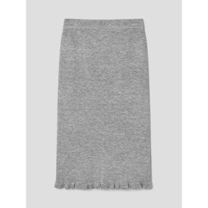 [에잇세컨즈] 밑단 프릴 니트 스커트  그레이 125X27MQ53