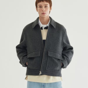 [커버낫] 울 집업 하프코트 Charcoal CO2504CT03CH