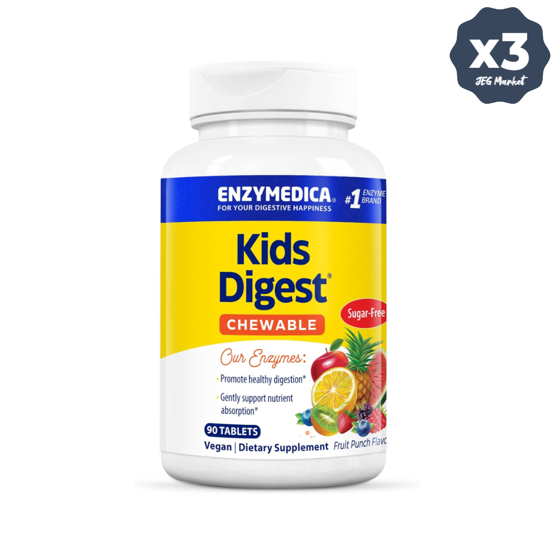 <b>엔자이메디카</b> 키즈 다이제스트 프룻펀치 츄어블 90정 x3