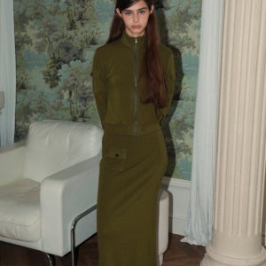 지지비샤 Ruby Pocket Long Skirt (Olive)
