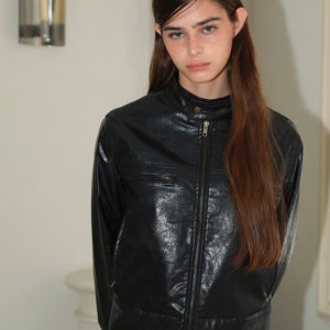 지지비샤 Lily Leather Jacket (Black)