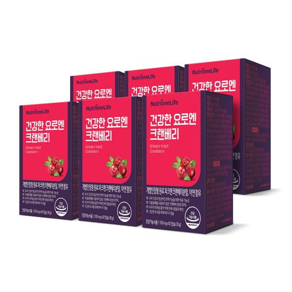 [뉴트리원]  <b>건강한 요로엔 크랜베리</b> 6박스 6개월분 캡슐