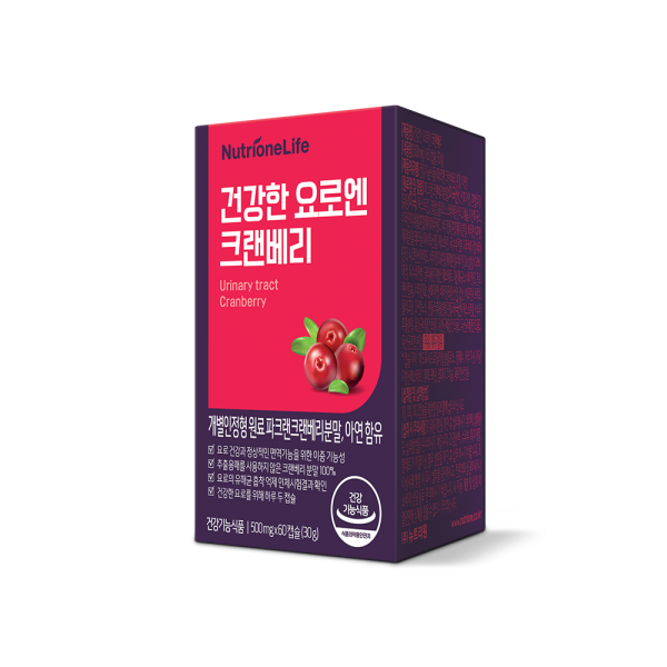 [뉴트리원]  <b>건강한 요로엔 크랜베리</b> 1박스 1개월분 캡슐