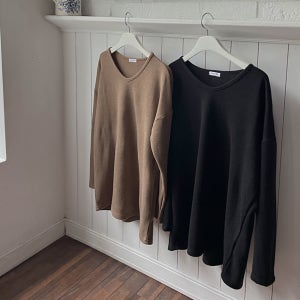 [기획세일50%]카일로 V넥 울 니트 롱티셔츠