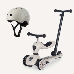 [신제품] 킥1 푸시앤고(애쉬)+헬멧M 아기킥보드 유아 어린이 씽씽카