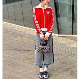 아디다스 여성 파이어버드 져지 트랙 자켓 레드 IK0431