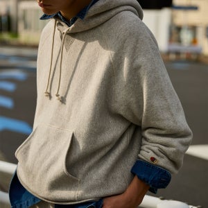 [챔피온] 챔피온 X 카키스 클럽 후드 티셔츠 Oxford Grey