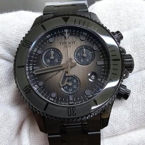 Tissot 티쏘 씨스타 1000 쿼츠 크로노그래프 38mm SS 남성용 시계 T120.217.33.061.00 545502
