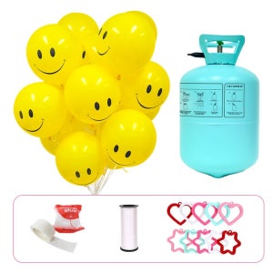 헬륨가스 20개용 스마일풍선 세트