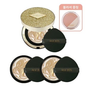 에이지투웨니스 에이지20s 럭스 골드 팩트 앰플 에센스 최신상 본품+리필 2개+블러셔