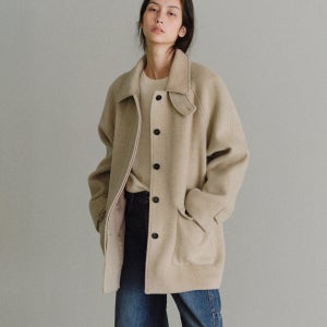 [블루브릭] Classic wool half coat (beige)
