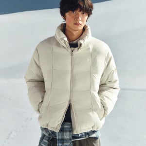 [세터] 오르타 나일론 2-Way 칼라 덕 다운 패딩 그레이 SA254MDW11GRY0