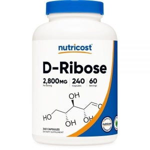 비타민 [100%정품] 미네랄 Nutricost D-Ribose 700mg (1회 제공량당 2800mg), 240캡슐 - 채식주의자 친화적, GMO 프리, 글루텐 프